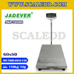เครื่องชั่งน้ำหนัก150กิโลกรัม เครื่องชั่งตั้งพื้น150kg ตาชั่ง150kg พิกัด 150kg ความละเอียด 10g ขนาดแท่นชั่ง 60x80cm ยี่ห้อ JADEVER รุ่น JWI-700B