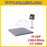 เครื่องชั่งน้ำหนักแบบมีBuilt-In Printer เครื่องชั่ง1000kg ตาชั่ง1ตัน เครื่องชั่งน้ำหนักตั้งพื้น1ตัน พิกัด 1000kg ความละเอียด 0.1kg ขนาดแท่น120x120cm. ยี่ห้อ TIGER รุ่น TI-02P (เครื่องชั่งผ่านตรวจรับรองจากสำนักชั่งตวงวัด)