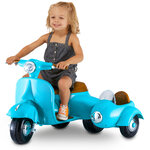 Scooter with Sidecar by Kid Trax, Blue