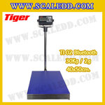 เครื่องชั่งน้ำหนักดิจิตอลBluetooth พิกัด 30kg ความละเอียด 2g ขนาดแท่นชั่ง 40*50cm. ยี่ห้อ TIGER รุ่น TI-02