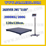 เครื่องชั่งดิจิตอลตั้งพื้น 2000kg ยี่ห้อ JADEVER รุ่น JWI-3100 II ขนาดแท่น 120x120cm. เครื่องชั่งน้ำหนัก2000กิโล เครื่องชั่งดิจิตอลชั่งน้ำหนัก2000kg ตาชั่ง2000kg ตาชั่ง ดิจิตอล2000kg เครื่องชั่งดิจิตอล2000kg พิกัดน้ำหนัก 2000kg ค่าละเอียด 0.2kg