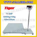 เครื่องชั่งพร้อมปริ้นเตอร์ในตัว พิกัด 5000kg รุ่น TI-04P ขนาดแท่น 120x120cm. เครื่องชั่งน้ำหนัก5ตัน เครื่องชั่งดิจิตอล5000kg ตาชั่ง5000kg ตาชั่งดิจิตอล5ตัน พิกัดน้ำหนัก 5000kg ค่าละเอียด 1kg เครื่องชั่งยี่ห้อ TIGER รุ่น TI-04P