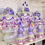 เครื่องบวชดอกไม้ประดิษฐ์ ชุดB8 สีม่วง