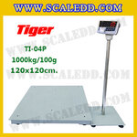 เครื่องชั่งพร้อมปริ้นเตอร์ในตัว พิกัด 1000kg รุ่น TI-04P ขนาดแท่น 120x120cm. เครื่องชั่งน้ำหนัก1000kg เครื่องชั่งดิจิตอล1000kg ตาชั่ง1000kg ตาชั่งดิจิตอล1000kg พิกัดน้ำหนัก 1000kg ค่าละเอียด 100g เครื่องชั่งยี่ห้อ TIGER รุ่น TI-04P