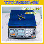 เครื่องชั่งนับจำนวน30กิโลกรัม เครื่องชั่งน้ำหนัก30kg เครื่องชั่งนับชิ้นงาน30kg ตาชั่งนับจำนวน30kg พิกัดน้ำหนัก 30kg ความละเอียด 1g ยี่ห้อ TIGER รุ่น TCT-01 (เครื่องชั่งผ่านตรวจรับรองจากสำนักชั่งตวงวัด)