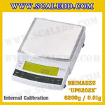 เครื่องชั่งดิจิตอล ทศนิยม 2 ตำแหน่ง รุ่น UP6202X พิกัด6200gx0.01g เครื่องชั่งละเอียดสูง6200g เครื่องชั่งน้ำหนัก6200g ตาชั่ง6200กรัม พิกัดน้ำหนัก 6200g ความละเอียด 0.01g ยี่ห้อ SHIMADZU รุ่น UP6202X