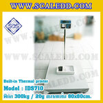 เครื่องชั่งพร้อมปริ้นเตอร์ในตัว พิกัด 300kg รุ่น IDS710 ขนาดแท่น 60x80cm. เครื่องชั่ง น้ำหนัก300kg เครื่องชั่งดิจิตอลชั่ง300kg ตาชั่ง300kg ตาชั่งดิจิตอล300kg พิกัดน้ำหนัก 300kg ค่าละเอียด 20g เครื่องชั่งยี่ห้อ SDS