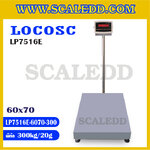 เครื่องชั่งดิจิตอลตั้งพื้น300kg ขนาดแท่น 60x70cm. พิกัด 300kg ค่าละเอียด 20g ยี่ห้อ LOCOSC รุ่น LP7516E