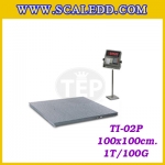 เครื่องชั่งน้ำหนักแบบมีBuilt-In Printer เครื่องชั่ง1000kg ตาชั่ง1ตัน เครื่องชั่งน้ำหนักตั้งพื้น1ตัน พิกัด 1000kg ความละเอียด 0.1kg ขนาดแท่น100x100cm. ยี่ห้อ TIGER รุ่น TI-02P (เครื่องชั่งผ่านตรวจรับรองจากสำนักชั่งตวงวัด)