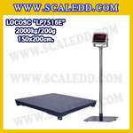 เครื่องชั่งดิจิตอลตั้งพื้น2000kg ขนาดแท่น 150x200cm. ตาชั่งดิจิตอล2ตัน เครื่องชั่ง2000kg พิกัด 2000kg ค่าละเอียด 200g ยี่ห้อ LOCOSC รุ่น LP7516E