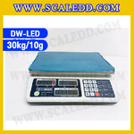 เครื่องชั่งคำนวณราคา30กิโลกรัม เครื่องชั่งดิจิตอล30kg Pricing Scale เครื่องชั่ง30kg ความละเอียด10g ตาชั่ง30กิโล เครื่องชั่งยี่ห้อ DYNAWEIGHT รุ่นDW88 (ผ่านตรวจรับรองจากสำนักงานกลางชั่งตวงวัด)