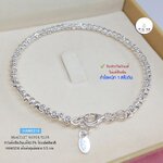 กำไลเงินแท้92.5% แบบร้อยเม็ดเงินอิตาลี ขนาด 2.8 mm. Free size 6-6.5 นิ้ว(เรือนเงินแท้)