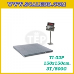 เครื่องชั่งน้ำหนักแบบมีBuilt-In Printer เครื่องชั่ง3000kg ตาชั่ง3ตัน เครื่องชั่งน้ำหนักตั้งพื้น3ตัน พิกัด 3000kg ความละเอียด 0.5kg ขนาดแท่น150x150cm. ยี่ห้อ TIGER รุ่น TI-02P (เครื่องชั่งผ่านตรวจรับรองจากสำนักชั่งตวงวัด)