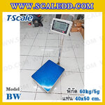 เครื่องชั่งน้ำหนักดิจิตอล พิกัด60kg ความละเอียด5g ขนาดแท่นชั่ง40*50cm ยี่ห้อ TSCALE รุ่น BW-EA4050-60 (เครื่องชั่งผ่านตรวจรับรองจากสำนักชั่งตวงวัด)