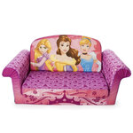 Marshmallow Furniture - Children's 2 in 1 Flip Open Foam Sofa, Disney Princess Flip Open Sofa