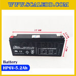 แบตเตอรี่เครื่องชั่ง6V 5.2Ah แบตเตอรี่อะไหล่เครื่องชั่ง แบตหน้าจอเครื่องชั่ง แบตเตอรีแบบแห้งสำหรับหัวอ่านเครื่องชั่ง HIPOW Battery 6V 5.2Ah เหมาะสำหรับเครื่องชั่ง Ohaus