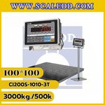 เครื่องชั่งสแตนเลส3000กิโลกรัม เครื่องชั่งดิจิตอล3000กิโลกรัม เครื่องชั่งกันน้ำ3000kg พิกัด3ตัน ความละเอียด 500กรัม ขนาดแท่น 100*100cm. ยี่ห้อ CAS รุ่น CI200S (เครื่องชั่งผ่านตรวจรับรองจากสำนักชั่งตวงวัดกรณีใช้ชั่งซื้อขาย)
