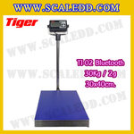 เครื่องชั่งน้ำหนักดิจิตอลBluetooth พิกัด30kg ความละเอียด 2g ขนาดแท่นชั่ง 30*40cm ยี่ห้อ TIGER รุ่น TI-02