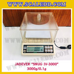 เครื่องชั่งดิจิตอลทศนิยม1ตำแหน่ง 3000g x 0.1g เครื่องชั่งน้ำหนักดิจิตอล3000กรัม เครื่องชั่งน้ำหนัก3000g เครื่องชั่งละเอียดสูง ตาชั่งละเอียดสูง3000กรัม พิกัดน้ำหนัก 3000g ความละเอียด0.1g ยี่ห้อ JADEVER รุ่น SNUG IV-3000