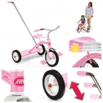 จักรยาน Radio Flyer Classic Pink 10" Tricycle with Push Handle
