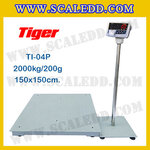 เครื่องชั่งพร้อมปริ้นเตอร์ในตัว พิกัด 2000kg รุ่น TI-04P ขนาดแท่น 150x150cm. เครื่องชั่งน้ำหนัก2000kg เครื่องชั่งดิจิตอล2000kg ตาชั่ง2000kg ตาชั่งดิจิตอล2000kg พิกัดน้ำหนัก 2000kg ค่าละเอียด 200g เครื่องชั่งยี่ห้อ TIGER รุ่น TI-04P