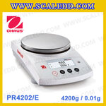 เครื่องชั่งดิจิตอล ทศนิยม 2 ตำแหน่ง PR4202/E พิกัด 4200g x0.01g เครื่องชั่งละเอียดสูง4200g เครื่องชั่งน้ำหนัก 4200g ตาชั่ง 4200 กรัม พิกัดน้ำหนัก 4200 g ความละเอียด 0.01 g ยี่ห้อ OHAUS รุ่น PR Series (เครื่องชั่งตรวจรับรองจากสำนักงานกลางชั่งตวงวัด)