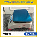 เครื่องชั่งน้ำหนักดิจิตอลตั้งโต๊ะ 2 หน้าจอ พิกัด 3kg ยี่ห้อ OHAUS รุ่น VALOR 1000 (V12PR3) ความละเอียด 0.5g