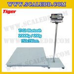 เครื่องชั่งน้ำหนักBluetooth เครื่องชั่งบลูทูธ เครื่องชั่งน้ำหนัก2000kg เครื่องชั่งขนาดใหญ่ 2000kg ตาชั่ง2ตัน ตาชั่งดิจิตอล2000kg พิกัด 2000kg ความละเอียด 200g ขนาดแท่นชั่ง 150*150cm. ยี่ห้อ TIGER รุ่น TI-02