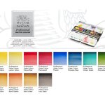 ชุดสีน้ำก้อน Winsor Professional Black Box half 12สี