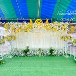 แบคดรอปงานอุปสมบท ขนาด 4.5เมตร ซุ้มงานบวช