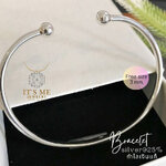 กำไลเงินแท้92.5% กำไลกลม แบบตัน เกี่ยวเข้าที่ข้อมือ กำไลหนา 3mm. Free size 6.5-7 นิ้ว(เรือนเงินแท้)