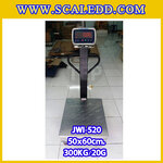 เครื่องชั่งน้ำหนักดิจิตอลพร้อมล้อ300กิโลกรัม เครื่องชั่งตั้งพื้น300กิโล เครื่องชั่งพร้อมล้อ300kg ตาชั่งตั้งพื้น300กิโล ความละเอียด20g ยี่ห้อ JADEVER รุ่นJWI-520 ขนาดแท่น50x60cm พร้อมที่เข็นและล้อ URETHANE