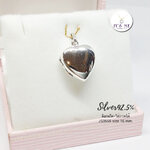 จี้เงินแท้92.5% จี้ล็อกเก็ต Locket รูปหัวใจเกลี้ยง ใส่รูปด้านในได้ค่ะ ใส่ได้ 2 ภาพ ขนาดเท่าเหรียญ 50สต. (16mm.)(เรือนเงินแท้)