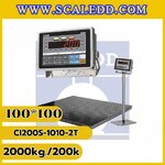 เครื่องชั่งสแตนเลส2000กิโลกรัม เครื่องชั่งดิจิตอล2000กิโลกรัม เครื่องชั่งกันน้ำ2000kg พิกัด2ตัน ความละเอียด 200กรัม ขนาดแท่น 100*100cm. ยี่ห้อ CAS รุ่น CI200S (เครื่องชั่งผ่านตรวจรับรองจากสำนักชั่งตวงวัดกรณีใช้ชั่งซื้อขาย)