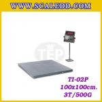 เครื่องชั่งน้ำหนักแบบมีBuilt-In Printer เครื่องชั่ง3000kg ตาชั่ง3ตัน เครื่องชั่งน้ำหนักตั้งพื้น3ตัน พิกัด 3000kg ความละเอียด 0.5kg ขนาดแท่น100x100cm. ยี่ห้อ TIGER รุ่น TI-02P (เครื่องชั่งผ่านตรวจรับรองจากสำนักชั่งตวงวัด)