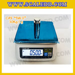 เครื่องชั่งน้ำหนักดิจิตอล พิกัดน้ำหนัก 30กิโลกรัม ยี่ห้อ CAS รุ่น SW-II ความละเอียด 1g (เครื่องชั่งผ่านตรวจรับรองจากสำนักชั่งตวงวัด)