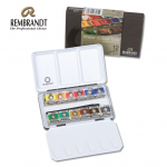 ชุดสีน้ำกล่องโลหะ Rembrandt 12สี พร้อมพู่กัน