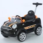 รถขาไถ Mini Cooper Foot To Floor Ride-On - Black-Orange