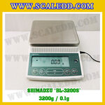 เครื่องชั่งดิจิตอลทศนิยม1ตำแหน่ง BL-3200S พิกัด 3200g x 0.1g เครื่องชั่งละเอียดสูง3200g เครื่องชั่งน้ำหนัก3200g ตาชั่ง3200กรัม ตาชั่งน้ำหนัก3200g ยี่ห้อ SHIMADZU รุ่น BL-3200S