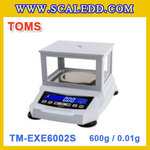 เครื่องชั่งดิจิตอล ทศนิยม 2 ตำแหน่ง รุ่น TM-EXE6002S พิกัด 600g x 0.01g พิกัดน้ำหนัก 600g ความละเอียด 0.01g เครื่องชั่งละเอียดสูง Precision Balance ยี่ห้อ TOMS รุ่น TM-EXE6002S
