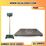เครื่องชั่งดิจิตอลแบบวางพื้น พิกัดน้ำหนัก 2000 กิโลกรัม ค่าละเอียด 200 กรัม ขนาดแท่นชั่ง 100*100 cm เครื่องชั่งยี่ห้อ DYNAWEIGHT. รุ่น DW611 (เครื่องชั่งผ่านตรวจรับรองจากสำนักชั่งตวงวัด)