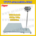 เครื่องชั่งน้ำหนักดิจิตอลBluetooth พิกัด500kg ความละเอียด 100g ขนาดแท่นชั่ง 200*200cm. ยี่ห้อ TIGER รุ่น TI-02