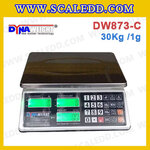 เครื่องชั่งดิจิตอลนับชิ้นงาน 30Kg x 1g เครื่องชั่งดิจิตอลนับชิ้นงาน 30kg เครื่องชั่งตั้งโต๊ะนับชิ้นงาน พิกัดน้ำหนัก 30kg ค่าละเอียด 1g ยี่ห้อ Dynaweight รุ่น DW873-C