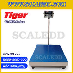 เครื่องชั่งน้ำหนักดิจิตอล พิกัด 300kg ความละเอียด 20g เครื่องชั่งน้ำหนักหัวอ่านสแตนเลสพร้อม U-Disk ยี่ห้อ TIGER รุ่น TI-05U ขนาดแท่นชั่ง 80*80 cm แถมฟรี !! FLASH DRIVE