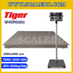 เครื่องชั่งน้ำหนักดิจิตอล พิกัด 500kg ความละเอียด 50g เครื่องชั่งน้ำหนักหัวอ่านสแตนเลสพร้อม U-Disk ยี่ห้อ TIGER รุ่น TI-05U ขนาดแท่นชั่ง 200*200 cm แถมฟรี !! FLASH DRIVE