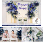 Backdrop งานแต่งสีน้ำเงิน