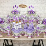 เครื่องบวชดอกไม้ประดิษฐ์ สีม่วง