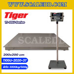 เครื่องชั่งน้ำหนักดิจิตอล พิกัด 3000kg ความละเอียด 500g เครื่องชั่งน้ำหนักหัวอ่านสแตนเลสพร้อม U-Disk ยี่ห้อ TIGER รุ่น TI-05U ขนาดแท่นชั่ง 200*200 cm แถมฟรี !! FLASH DRIVE