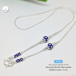 สร้อยคอเงินแท้ 99% งานสุโขทัย-ลงยา งานทำมือ งานจริงสวยมากๆ ค่ะ เส้นเล็ก เหมาะสำหรับเด็ก และผู้หญิงค่ะ (งานสุโขทัย-งานช่างทอง)