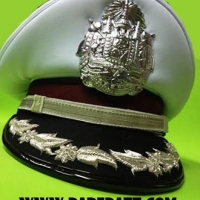 หมวกหม้อตาลพันตำรวจเอกสีขาว 1ช่อ ราคา 2000 บาท